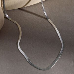 Cadena Snake Plateada