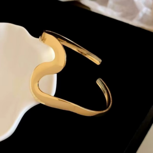 Brazalete Ola de Mar – Dorado & Plateado