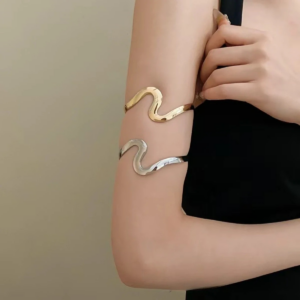 Brazalete Ola de Mar – Dorado & Plateado