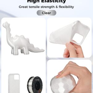 Filamento TPU Transparente 1KG para Impresoras 3D
